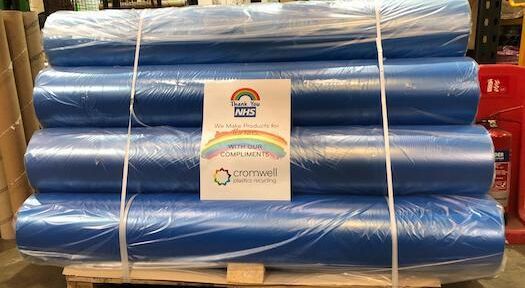 COVID-19 update: Cromwell donates plastic film to community fundraiser for NHS gowns