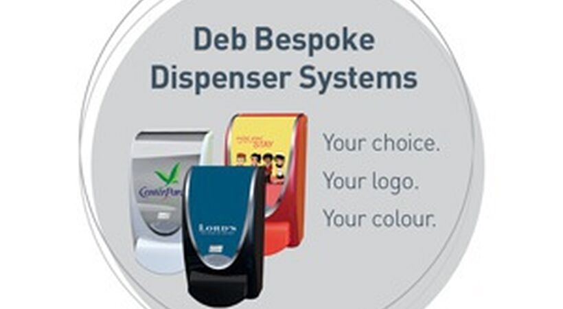 Dispensers help prevent the spread of germs and promote corporate identity
