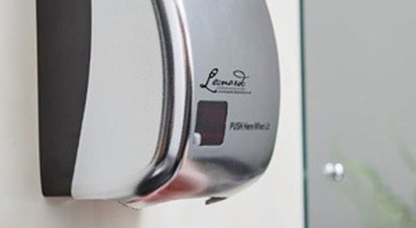 Touchless soap dispensing...with a touch more