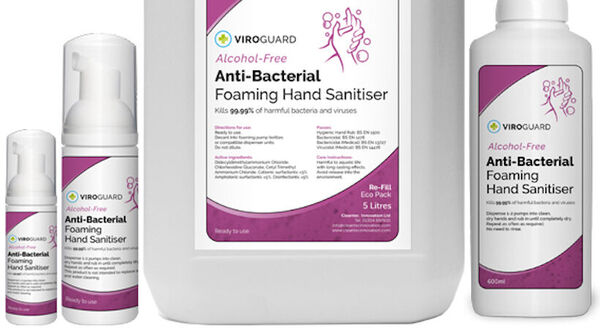 Alcohol-free hand sanitiser certified to kill enveloped viruses