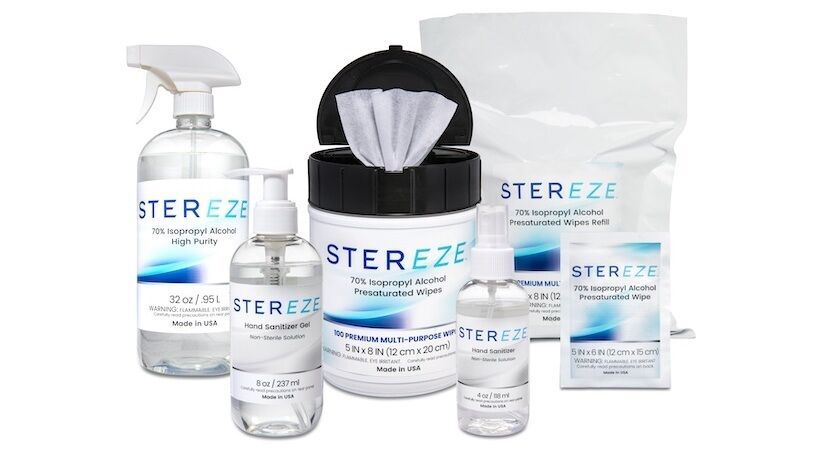 Stereze workspace cleaners and hand sanitisers launched