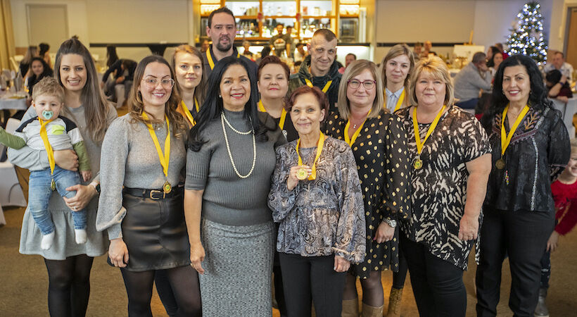 Long service award winners with Cleaning Operations UK’s managing director, Luzia Holloway: from left, Roxanne Fisher with son Declan, Daiana Pastro, Klaudia Blaut, Michal Kiscielny, Luzia Holloway, Anita Mastalerz, Rolands Semezs, Sylvia Staniszewska, Anna Placek, Natalia Gielas, Kerrie Mooney, and Mirela Dragan.
