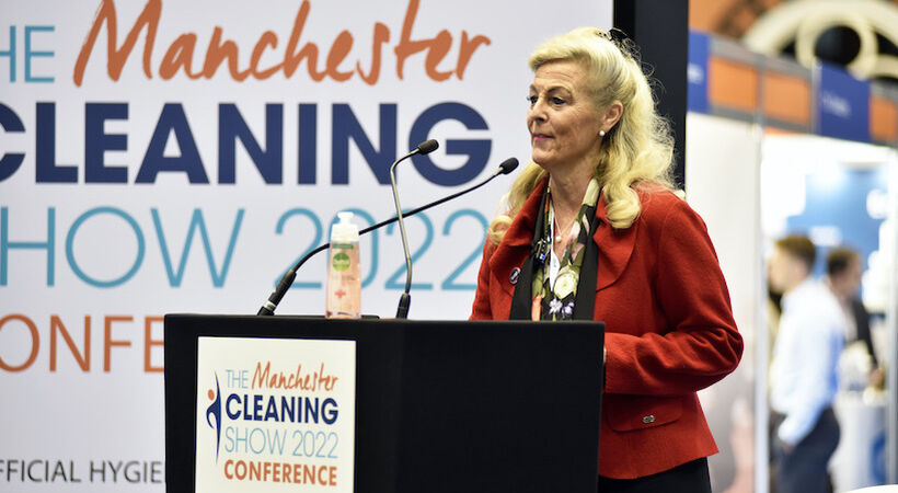 The BCC's Delia Cannings delivers the opening keynote at the Manchester Cleaning Show.