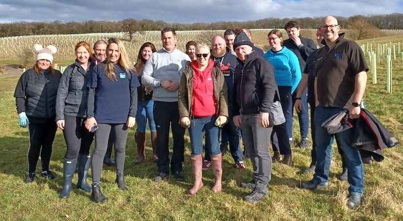 Kingdom and Bunzl plant trees for community woodland