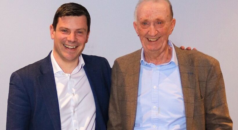 Tom Lloyd (left) with Peter Smith.