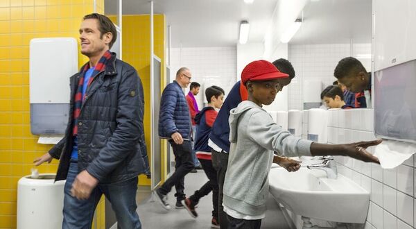 The stadium washroom