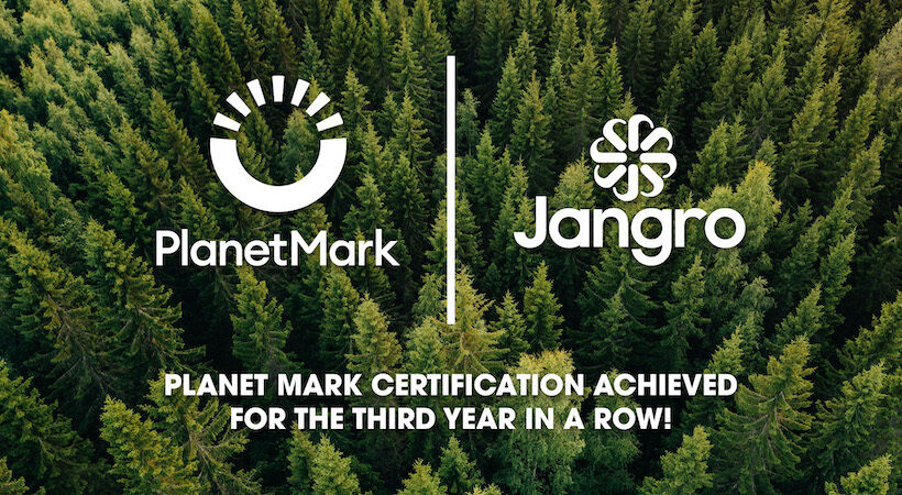 Jangro celebrates three years of Planet Mark accreditation