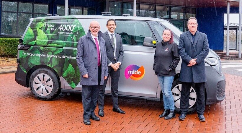 Left to right: Matt Western MP, Prem Gabbi (National Grid), Heidi Thompson (Mitie), and Matthew Brailsford (Mitie).